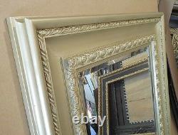 Large Solid Wood 38x50 Rectangle Beveled Custom Framed Wall Mirror