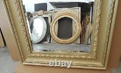 Large Solid Wood 38x50 Rectangle Beveled Custom Framed Wall Mirror