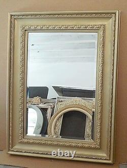 Large Solid Wood 38x50 Rectangle Beveled Custom Framed Wall Mirror