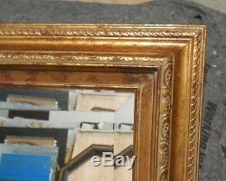 Large Solid Wood 42x54 Rectangle Beveled Framed Wall Mirror