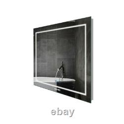 Large Square 32 LED Lighted Vanity Bathroom Mirror Touch Button Wall Bar Mirror