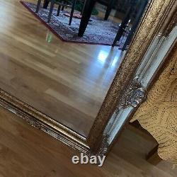 Large The Bombay Company 28 X 33 Ornate Gold Beveled Hanging Wall Mirror