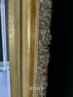 Large Unique Antique Wall Mirror Beveled Glass Gold Baroque Vintage Floral Floor
