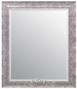 Large Vanity Wall Mirror Bathroom Distressed Gray Rustic Farmhouse Shabby Chic