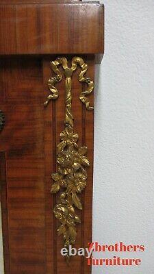 Large Vintage French Brass ormolu hanging Wall Mirror Louis XV
