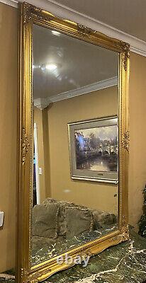 Large Vintage Gold Framed Mirror Wall Hanging Or Floor 60 1/4 X 38