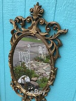 Large Vintage Ornate Gold Wall Mirror Hollywood Regency Victorian Shabby Chic