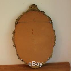 Large Vintage Ornate Hard Resin Framed Wall Mirror
