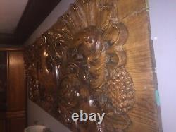 Large Vintage Wood Carved High Relief Paneled Wall Art 81 Inches X 28inchea