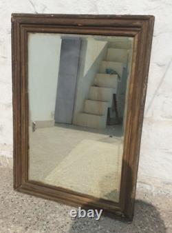 Large Vintage Wooden Framed Mirror Wall Hanging Or Floor / Home Decor / Gifts