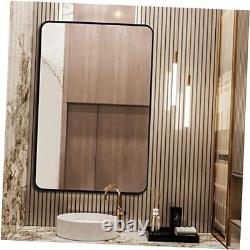 Large Wall Mirror 30x40 Bathroom Mirror, Black Metal Frame Rectangle Mirror