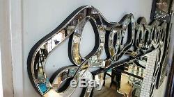 Large Wall Mirror 3D Multi-facet Design Art Deco Glass 140x100cm Rectangular