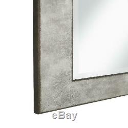 Large Wall Mirror Floor Leaning Standing Full Length Mirrors Beveled Glass Gray