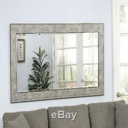 Large Wall Mirror Floor Leaning Standing Full Length Mirrors Beveled Glass Gray