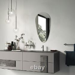 Large Wall Mirror Irregular Teardrop Shape Modern Boho Style Design 50x100 cm