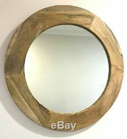 Large Wall Mirror Natural Look Woode Wall Mirror Home Decor Sculpture Big 75 CM