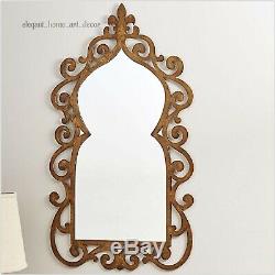 Large Wall Mirror Vanity 38 Scroll Ornate Iron Frame Rustic French Tuscan Decor