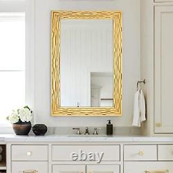 Large Wall Mirror for Decor, 24X36 Wall Decorative Mirror 36 X 24 Gold