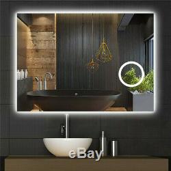 Large Wall Mounted Vanity Mirror Backlit LED Light Demister Horizontal CRI 80
