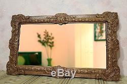 Large Wall mirror Antique style carved wooden Mirror with Frame Rare Size 39