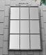 Large Window Wall Mirror Accent Décor Metal Grid Framed Industrial Vintage Look