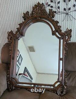 Large Wooden Wall Mirror Carved 54x39