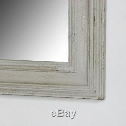 Large rustic grey window style wall mounted mirror shabby chic hallway display