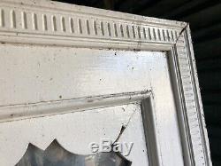 Large vintage Quartersawn oak wall mirror frame 73 x 36.5 glass = 58 x 29