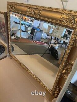 Large wood framed wall mirrors