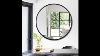 Leafshop Alloy Frame Large Round Vanity Wall Hanging Mirror