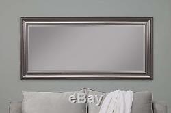 Leaning Mirror Floor Length Full Body Wall Large Big For Bedroom Tall XL Silver