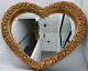 Love Heart Shape Antique French Style Large Gold Wall Mirror Shabby Chic