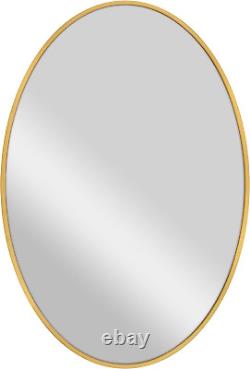 MCS Master & Co. Modern Metal Large Wall Mirror, Minimalist Home Decor Oval for