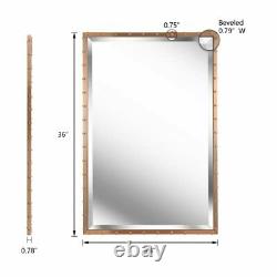 MOTINI Large Rectangle Mirrors for Wall Bathroom Vanity Mirror with Brushed B