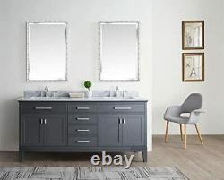 MOTINI Large Rectangle Mirrors for Wall Bathroom Vanity Mirror with Brushed N
