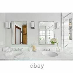 MOTINI Large Rectangle Mirrors for Wall Bathroom Vanity Mirror with Brushed N