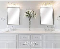 MOTINI Large Rectangle Mirrors for Wall Bathroom Vanity Mirror with Brushed Nick