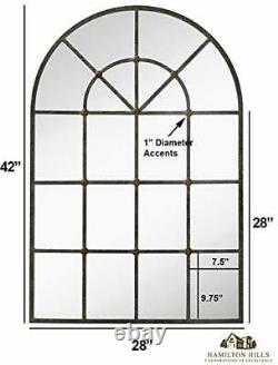 Metal Arched Window Mirror Large Wall Mirrors Decorative Piece and Arch Decor