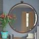 Metal Round Accent Wall Mirror Large Antique Home Bathroom Decorative Vintage