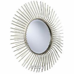 Midcentury Sunburst Wall Mirror Large Round Bathroom Vanity Hallway Accent Decor