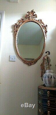 Mirror Ormolu Large Ornate Mirror Oval Early 20th Century Lovely Design