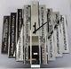 Mirrored Wall Clock Large Square Sparkly Silver Diamond Crush 3D Step Design