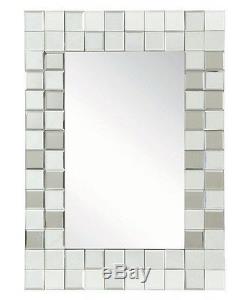 Mirrors Wall Decor Lounge Bed Bathroom Hall Silver Large Accent Modern Glass NEW
