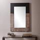 Modern Accent Wall Mirror Rustic Wood Decor Large Bathroom Home Rectangle Framed
