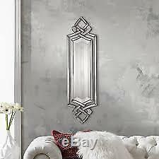 Modern Frameless Scrolled Venetian Beveled Wall Mirror Large 36 Horchow