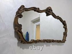 Modern Large Decorative Wall Mirror, Skull mirror, Gothic mirror with wood frame