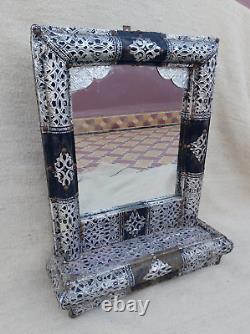 Moroccan Large Mirror, Antique HandCrafted, Wall Hanging Mirror, Rare Metal Mirror