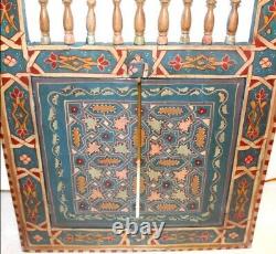 Moroccan Wall Mirror Home Decor Beautiful Authentic Blue Hand Painted Large
