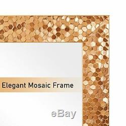 Mosaic Frame-65 X22 Inch, Full Length Mirror, Floor Standing Body Large Wall