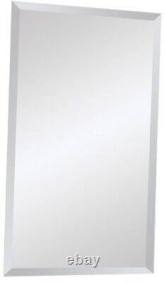 Mounted Wall Mirror, Large Silver